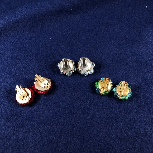 Art deco clip on earring set - Picture 3 of 4